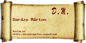 Darázs Márton névjegykártya