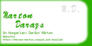 marton darazs business card
